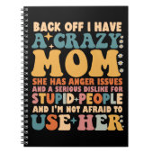 Zurück habe ich eine verrückte Mama, die sie mit Z Notizblock (Vorderseite)