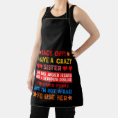 Zurück habe ich eine verrückte Schwester Schürze (InSitu)