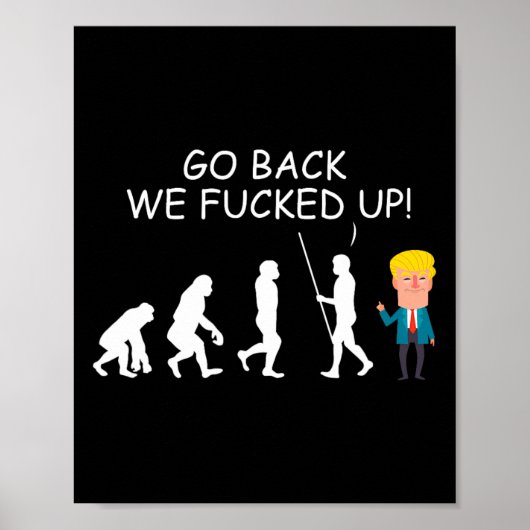Zurück haben wir die lustige Anti-Trump 2020 Wahl  Poster (Vorne)