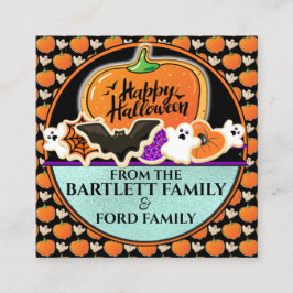 Zurück - Halloween-Leckerei - Beutel ohne Loch Quadratische Visitenkarte