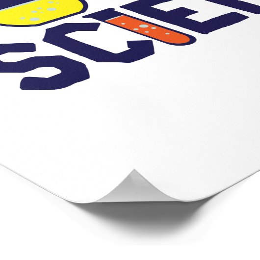 Zurück, ich versuche es mit Science Funny Geek Poster (Ecke)