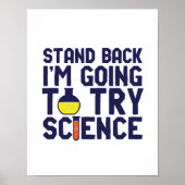 Zurück, ich versuche es mit Science Funny Geek Poster (Vorne)