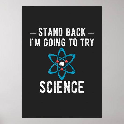 Zurück, ich werde versuchen, Wissenschaft zu versu Poster (Vorne)