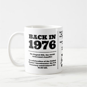 Zurück im Jahr 1976, Benutzerdefiniertes Geburtsja Kaffeetasse