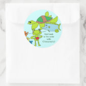 Zurück im Schwimmen mit Chiropraktikkleben Runder Aufkleber (Tasche)