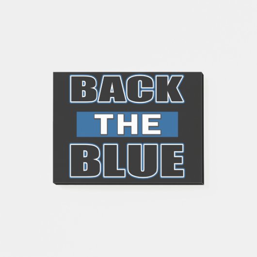 Zurück in Blau Post-it Klebezettel (Vorderseite)