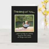 Zurück in der Swing - wieder gesund Karte (Gelbe Blume)