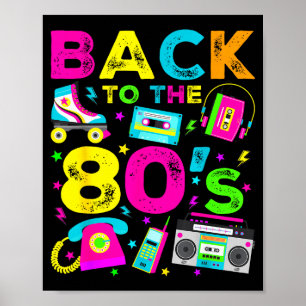 Zurück in die 80er Jahre 1980er Vintage-Stil Achtz Poster