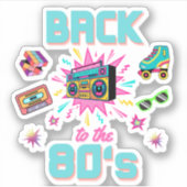 Zurück in die 80er Jahre Aufkleber (Vorderseite)