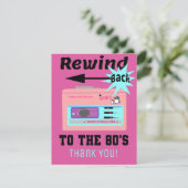 Zurück in die 80er Jahre Dankeskarte (Stehend Vorderseite)