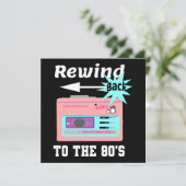 Zurück in die 80er Jahre Einladung (Stehend Vorderseite)