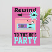 Zurück in die 80er Jahre Einladung (Stehend Vorderseite)