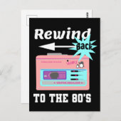 Zurück in die 80er Jahre Postkarte (Vorne/Hinten)