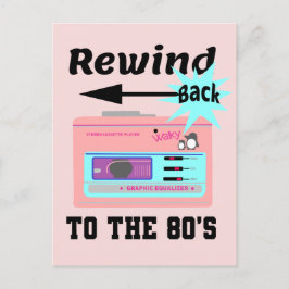 Zurück in die 80er Jahre Postkarte