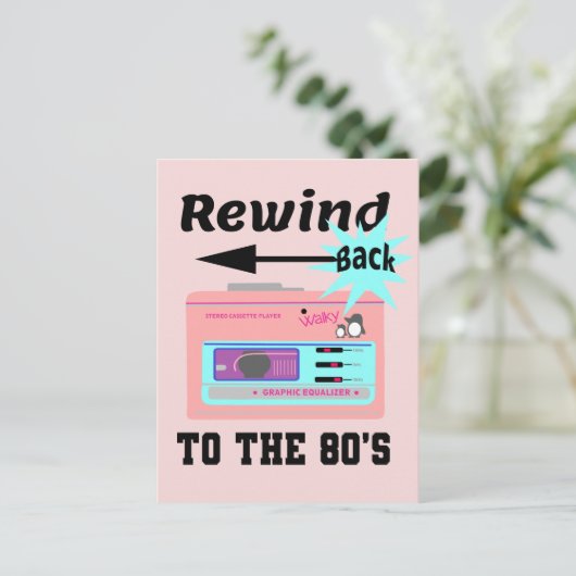 Zurück in die 80er Jahre Postkarte (Stehend Vorderseite)