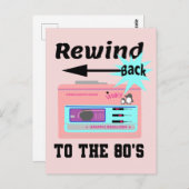 Zurück in die 80er Jahre Postkarte (Vorne/Hinten)