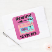 Zurück in die 80er Jahre Quadratischer Aufkleber (Umschlag)