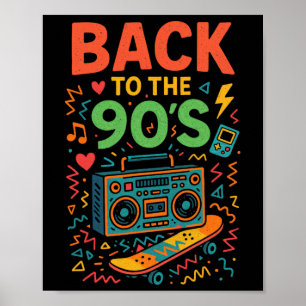 Zurück in die 90er - 90er Jahre Retro Vintage alte Poster