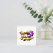 Zurück in die 90er Jahre (1) Quadratische Visitenkarte (Stehend Vorderseite)