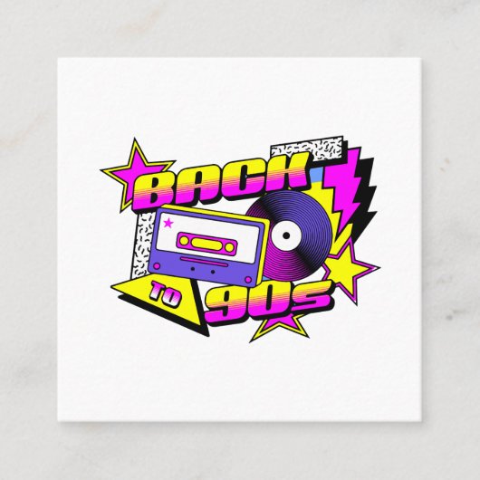 Zurück in die 90er Jahre (1) Quadratische Visitenkarte (Vorderseite)