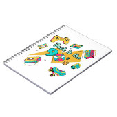 Zurück in die 90er Jahre - elektronische Retro-Ger Notizblock (Linke Seite)