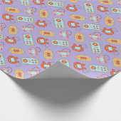 Zurück in die 90er Jahre - farbenfrohe Y2K Tamagot Geschenkpapier (Ecke)