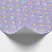 Zurück in die 90er Jahre - Farbiges Y2K Tamagotchi Geschenkpapier (Ecke)