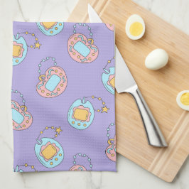 Zurück in die 90er Jahre - Farbiges Y2K Tamagotchi Geschirrtuch