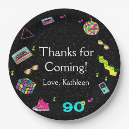 Zurück in die 90er Jahre, jedes Alter, vielen Dank Pappteller