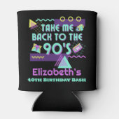 Zurück in die 90er Jahre Retro Geburtstag Dosenkühler (Rückseite)