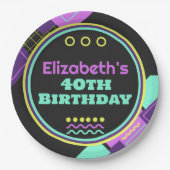 Zurück in die 90er Jahre Retro Geburtstag Pappteller (Vorderseite)