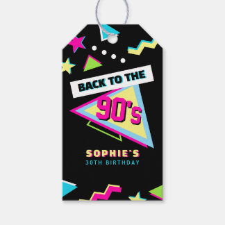 Zurück in die 90er Retro 30. Geburtstagsfeier Favo Geschenkanhänger