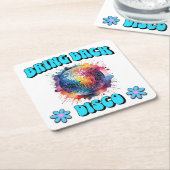 Zurück in die Disko Rechteckiger Pappuntersetzer (angewinkelt)