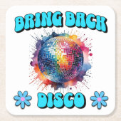 Zurück in die Disko Rechteckiger Pappuntersetzer (Vorderseite)