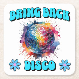 Zurück in die Disko Rechteckiger Pappuntersetzer
