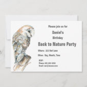 Zurück in die Natur, Barnaul, Vögel, Geburtstagspa Einladung (Rückseite)