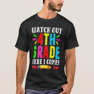 Zurück in die Schule Aufpassen, 4. Klasse hier kom T-Shirt