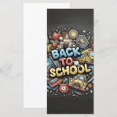 Zurück in die Schule - farbenfrohe Gestaltung der (Vorne/Hinten)