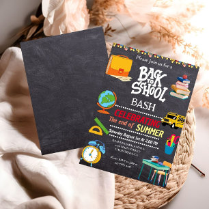 Zurück in die Schule, gegen Ende des Party Einladung