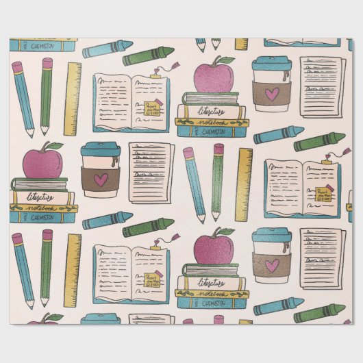 zurück in die Schule Geschenkpapier (Flach)