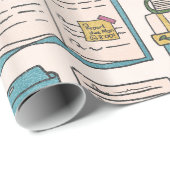 zurück in die Schule Geschenkpapier (Rolleneckpunkt)