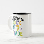 Zurück in die Schule Ich bin bereit für Rock 7. Kl Zweifarbige Tasse (Vorderseite Links)