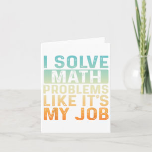 Zurück in die Schule löse ich solche mathematische Karte