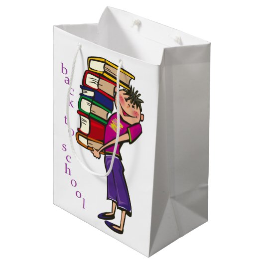 ZURÜCK IN DIE SCHULE MITTLERE GESCHENKTÜTE (Vorderseite Schrägansicht)