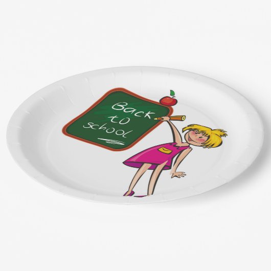 ZURÜCK IN DIE SCHULE PAPPTELLER (Schrägansicht)