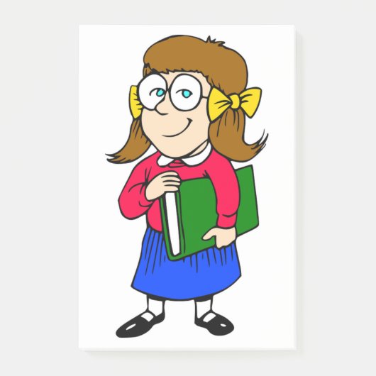 ZURÜCK IN DIE SCHULE POST-IT KLEBEZETTEL (Vorderseite)