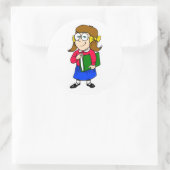 ZURÜCK IN DIE SCHULE RUNDER AUFKLEBER (Tasche)