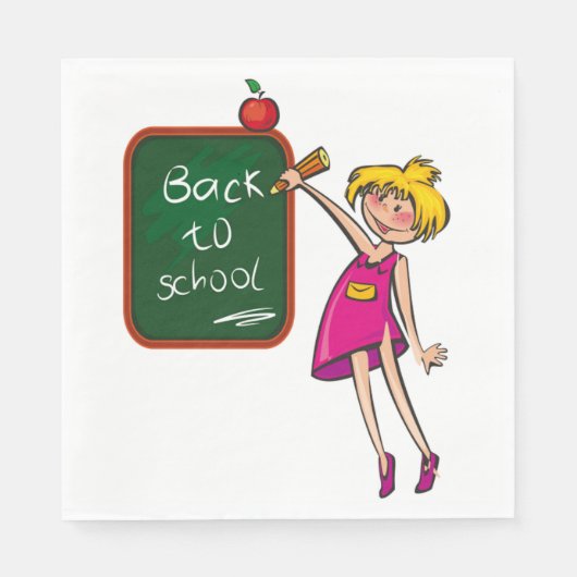 ZURÜCK IN DIE SCHULE SERVIETTE (Vorderseite)