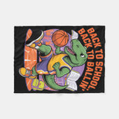 Zurück in die Schule Zurück zum Ballischen Basketb Fleecedecke (Vorderseite (Horizontal))