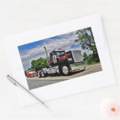 Zurück in schwarzen Superliner-Aufklebern Rechteckiger Aufkleber (Umschlag)